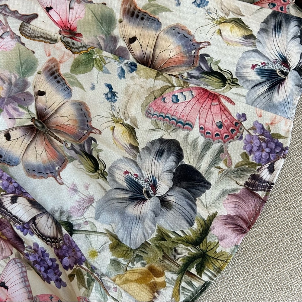 NEW Selkie The Cotton Mini Day Dress - Butterfly Botanics Print - Picture 7 of 13